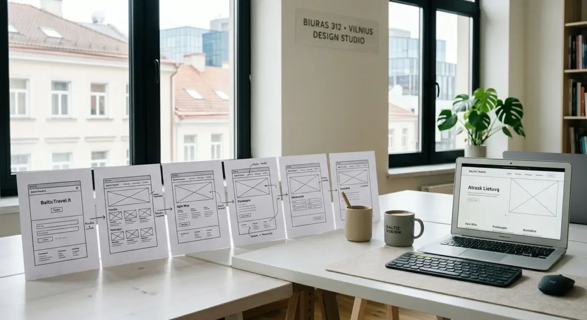 Ryšiai tarp sekcijų: kiekviena dalis turi atsakyti į tai, kas kilo prieš tai